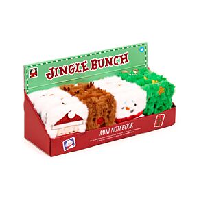 Mini Bloco de Notas A7 em Pelúcia Jingle Bunch Natal
