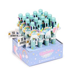 Caneta Multi Cor (6 Cores) com encantos Unicórnio Mágico