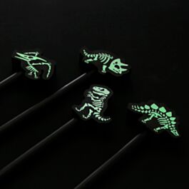 Lápis Dinossauro com Borracha Brilha no Escuro em Forma de Esque