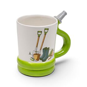 Caneca de cerâmica jardim com Asa em forma de Mangueira