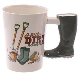Caneca de cerâmica jardim com Asa em forma de Bota Caneca de cerâmica jardim com Asa em forma de Bota