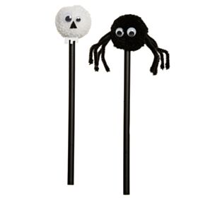 Lápis Pom Pom - Caveira e Aranha