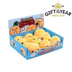 Brinquedo de pelúcia espremível Queasy Squeezies Fortune Cookie Mágica