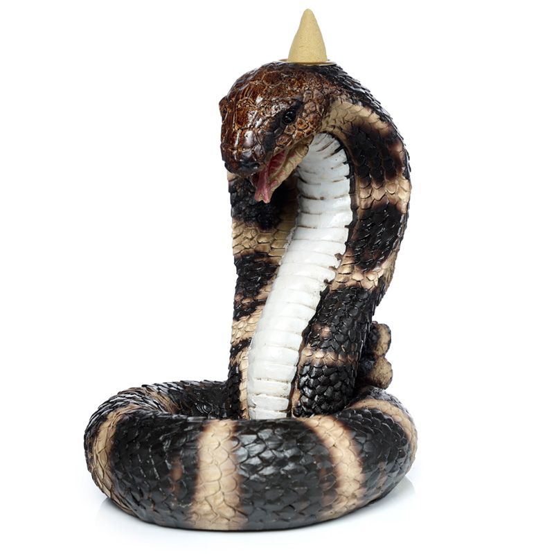 Queimador de Incenso Refluxo -Serpente Cobra Enrolada