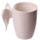 Caneca Branca cerâmica com Asas Brancas