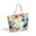 Saco de praia Palmeiras multicoloridas e mini bolsa com fecho