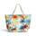 Saco de praia Palmeiras multicoloridas e mini bolsa com fecho