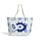 Saco de praia Olho turco oval e linhas e mini bolsa com fecho