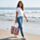 Saco de praia Mandala Multicolorida e mini bolsa com fecho