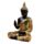 Buda tailandês meditação preto e laranja dourado