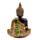 Buda tailandês meditação preto e laranja dourado