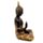 Buda tailandês meditação preto e laranja dourado