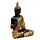 Buda tailandês meditação preto e laranja dourado