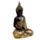 Buda tailandês Contemplação em preto e laranja dourado