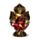 Buda tailandês sentado no lótus Vermelho e dourado 
