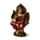 Buda tailandês sentado no lótus Vermelho e dourado 