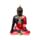 Meditação Buda tailandês vermelho, preto e dourado
