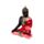 Meditação Buda tailandês vermelho, preto e dourado