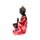 Meditação Buda tailandês vermelho, preto e dourado