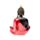 Meditação Buda tailandês vermelho, preto e dourado
