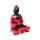 Contemplação Buda tailandês vermelho, preto e dourado