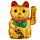 Gato Chinês da Sorte Maneki Neko Olhos abertos 17cm