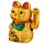 Gato Chinês da Sorte Maneki Neko Olhos abertos 17cm