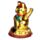 Boneco Solar Gato Chinês da Sorte Maneki Neko Dourado