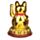 Boneco Solar Gato Chinês da Sorte Maneki Neko Dourado