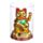 Boneco Solar Gato Chinês da Sorte Maneki Neko Dourado