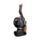 Gato preto bruxo com cabo de vassoura