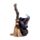 Gato preto bruxo com cabo de vassoura