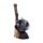 Gato preto bruxo com cabo de vassoura