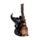 Gato preto bruxo com cabo de vassoura