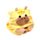 Almofada de viagem memory foam com capuz Hoodeazzz Raffi a Girafa