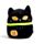 Brinquedo Peluche Squidglys Spooky Gato Preto 