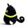 Brinquedo Peluche Squidglys Spooky Gato Preto 