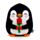 Brinquedo Fofinho Squidglys J'Adoramals Heart Pinguim com rosa vermelha