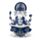 Ganesh branco e azul Conhecimento