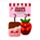 Conjunto de 2 mini porta-chaves Squidglys J'Adoramals chocolate e morango