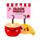 Conjunto de 2 mini porta-chaves Squidglys J'Adoramals croissant e café 
