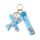 Porta-chaves com líquido para mala PVC QuirKeys Avião Arco-íris