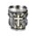 Copo de shot decorativo com escudo e cavaleiro medieval