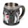 Caneca decorativa medieval com cavaleiro com espada e escudo