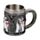 Caneca decorativa medieval com cavaleiro com espada e escudo