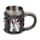 Caneca decorativa medieval com cavaleiro com espada e escudo