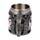 Caneca decorativa medieval com cavaleiro com espada e escudo