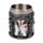 Caneca decorativa medieval com cavaleiro com espada e escudo