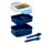 Lancheira Bento com fecho clip e talheres - Adoramals Highland Coo