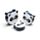 Conjunto de 3 lancheiras com formas Adoramals Panda 